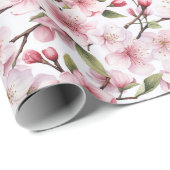 可愛らしいピンクの桜の花 ラッピングペーパー (ロールコーナー)