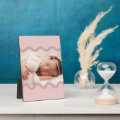 可愛らしいピンクの波状5x7フォトプラーク フォトプラーク (側面)