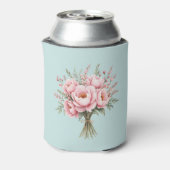 可愛らしいピンクの芍薬の花束 缶クーラー (缶裏面)