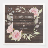 可愛らしいピンクの花のウッド I DO BBQ (正面)