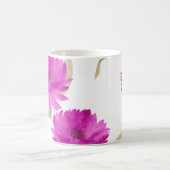 可愛らしいピンクの花マグカップ コーヒーマグカップ (中央)