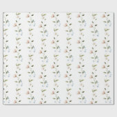 可愛らしいピンクの花 ラッピングペーパー (フラット)