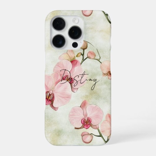 可愛らしいピンクの蘭 iPhoneケース (裏面)
