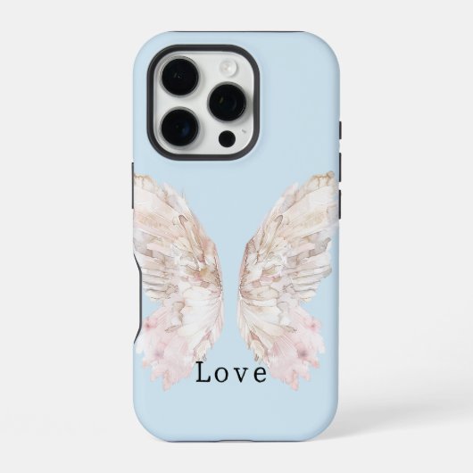 可愛らしいピンクの蝶の羽 iPhoneケース (裏面)