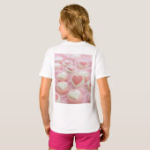 可愛らしいピンク Tシャツ (裏面フル)