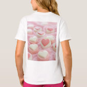 可愛らしいピンク Tシャツ (裏面)