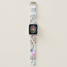 可愛らしいフラワーパターンのApple Watchバンド 42mm/44mm