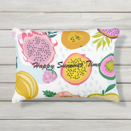 可愛らしいフルーツ柄と文字脚本かわいい アウトドアクッション