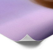 可愛らしいフワフワの子犬w可愛いブルーボウタイ ポスター (角)