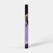 可愛らしいフワフワの子犬w可愛いブルーボウタイ samsung galaxyケース (右側面)