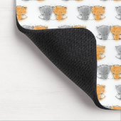 可愛らしいフワフワ子猫イラストレーションキャットアート マウスパッド (コーナー)