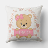 可愛らしいベビーガール用枕 クッション (裏面)