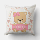 可愛らしいベビーガール用枕 クッション (正面)