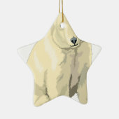 可愛らしいホッキョクグマ セラミックオーナメント (右)