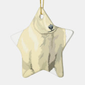 可愛らしいホッキョクグマ セラミックオーナメント (左)