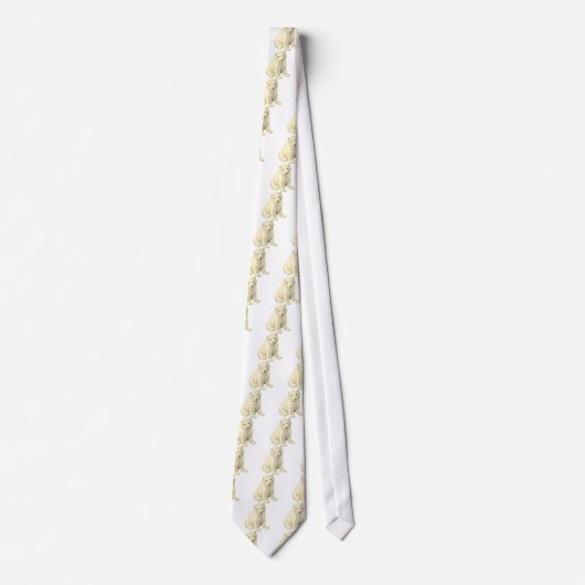 可愛らしいホッキョクグマ ネクタイ (正面)