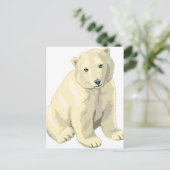 可愛らしいホッキョクグマ ポストカード (スタンド正面)