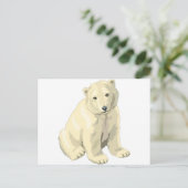 可愛らしいホッキョクグマ ポストカード (スタンド正面)