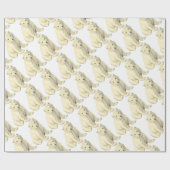 可愛らしいホッキョクグマ ラッピングペーパー (フラット)