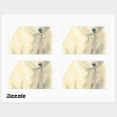 可愛らしいホッキョクグマ 長方形シール (シート)