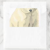 可愛らしいホッキョクグマ 長方形シール (バッグ)