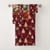 可愛らしいミセス・クロース赤金ゴールドバスタオル バスタオルセット (インサイチュ)