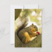 可愛らしいリパーソナライズされたスの挨拶カード サンキューカード (正面)