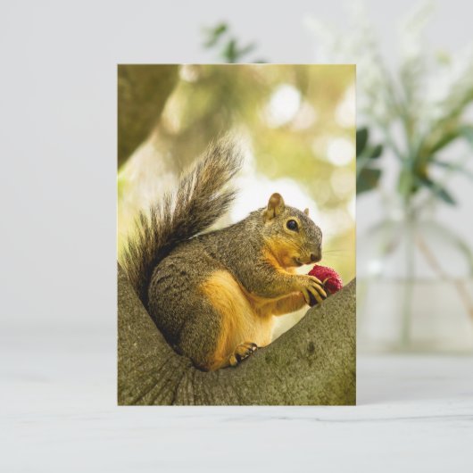 可愛らしいリパーソナライズされたスの挨拶カード サンキューカード (スタンド正面)