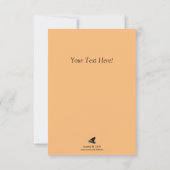 可愛らしいリパーソナライズされたスの挨拶カード サンキューカード (裏面)