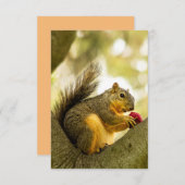 可愛らしいリパーソナライズされたスの挨拶カード サンキューカード (正面/裏面)