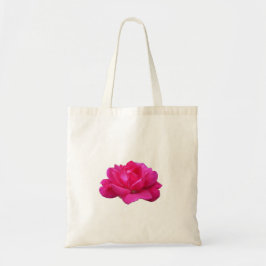 可愛らしい一輪のピンクのバラの花 トートバッグ