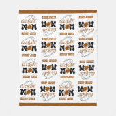 可愛らしい中型のサッカーママ フリースブランケット (正面)