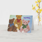 「可愛らしい友達」、ハッピーバースデー カード (黄色い花)