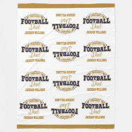 可愛らしい大きなサイズのサッカーパパ フリースブランケット