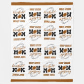 可愛らしい大きなサイズのサッカーママ フリースブランケット (正面)