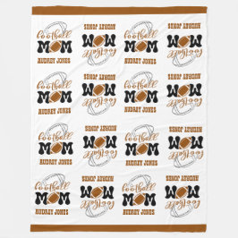 可愛らしい大きなサイズのサッカーママ フリースブランケット