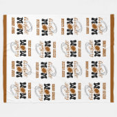 可愛らしい大きなサイズのサッカーママ フリースブランケット (正面(横))