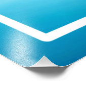 可愛らしい子猫（青い背景） フォトプリント            (角)