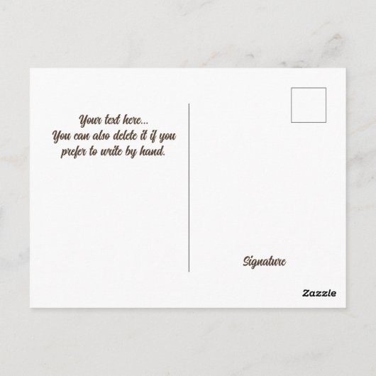 可愛らしい家庭猫 – 母猫と子猫 ポストカード (裏面)