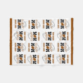 可愛らしい小さなサイズのサッカーママ フリースブランケット (正面(横))