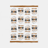 可愛らしい小さなサイズのサッカーママ フリースブランケット (正面)