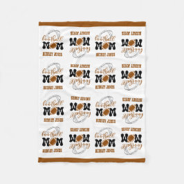 可愛らしい小さなサイズのサッカーママ フリースブランケット