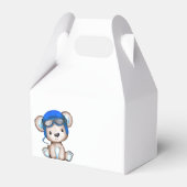 可愛らしい小さなテディベア飛行機の赤ちゃんシャワー フェイバーボックス (裏面サイド)