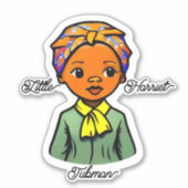 可愛らしい小さなハリエットのタブマンブラックの歴史 シール (正面)