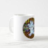 可愛らしい小さなバニー コーヒーマグカップ (正面左)