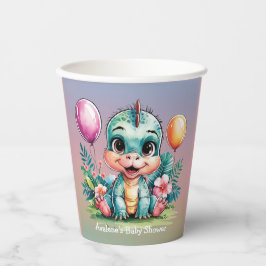 可愛らしい小さな恐竜の赤ちゃんシャワー紙カップ 紙コップ