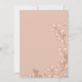 可愛らしい小葉ピクお洒落ク結婚の 招待状 (裏面)