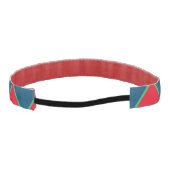 可愛らしい幾何学模様ブルー緑かわいい アスレチックヘッドバンド (裏面)