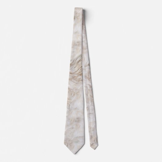 可愛らしい柔らかいカーリードッグの毛皮 ネクタイ (正面)