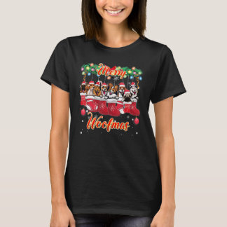 可愛らしい犬の飾りクリスマスペット犬 Tシャツ